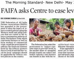 FAIFA ask centre to ease levies on tobacco [Morning Standard]_30052020